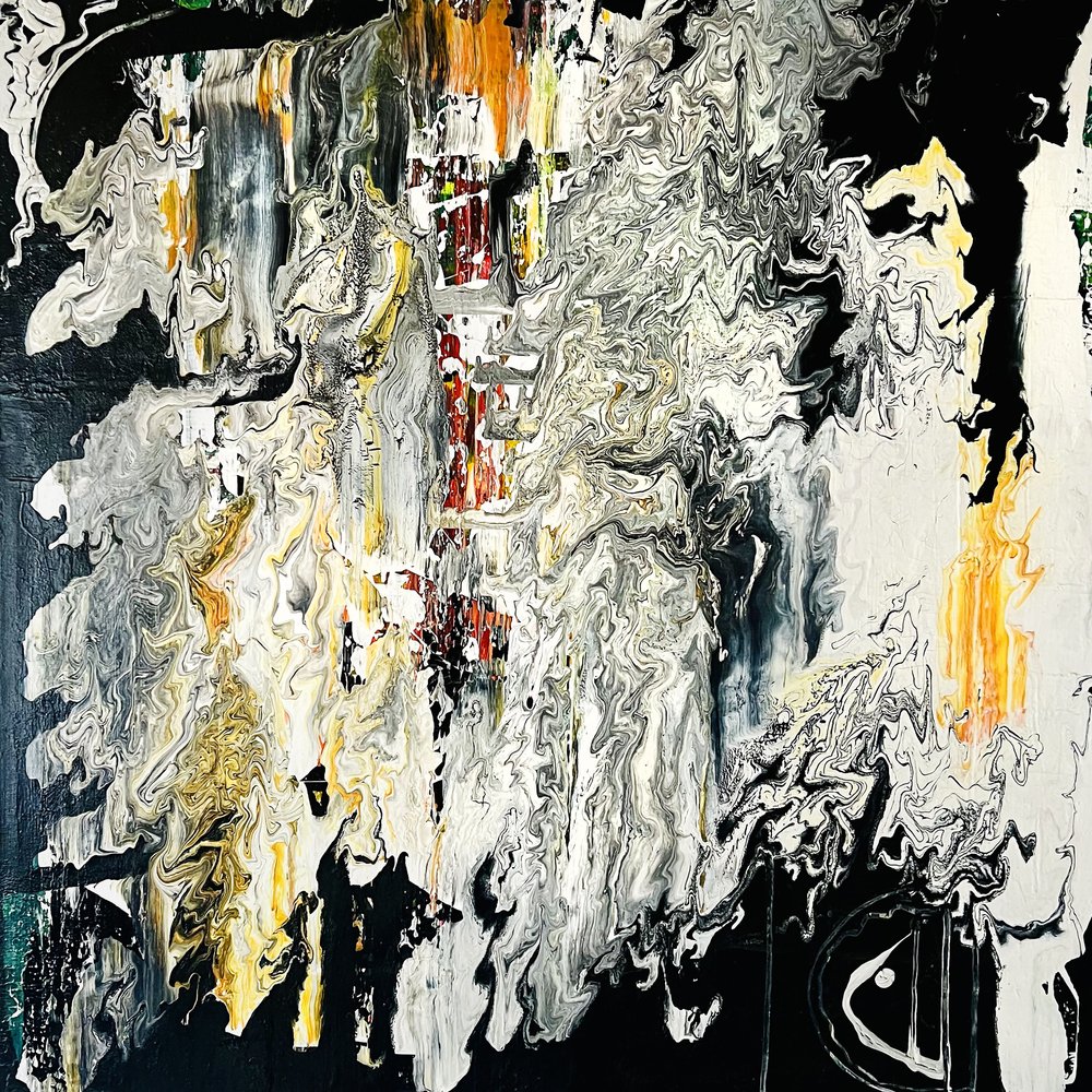 Abstrakter Goldfluss von Fredrik Olsen