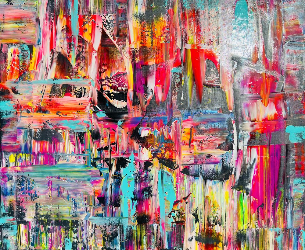 Buntes modernes Abstrakt von Fredrik Olsen