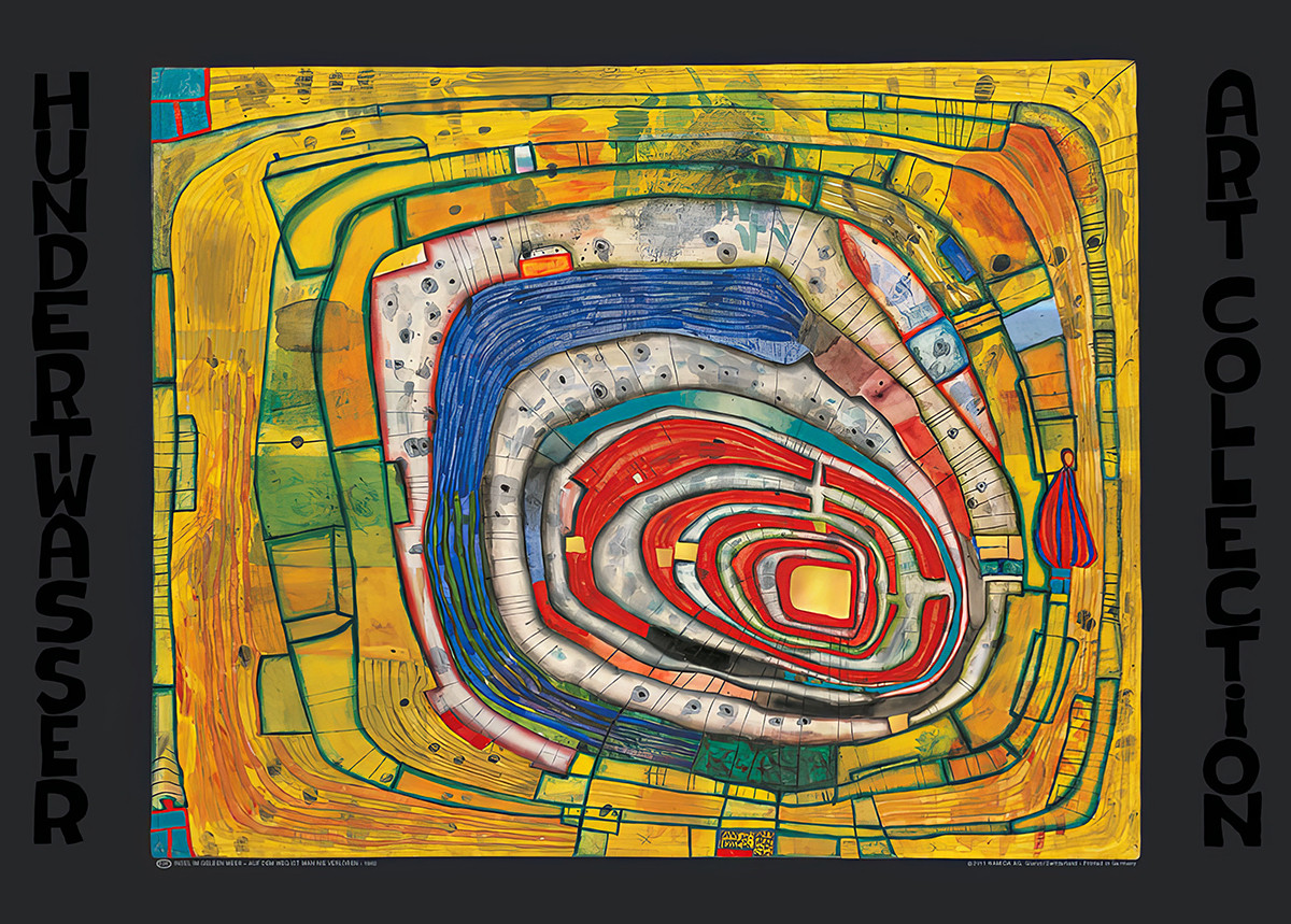 Insel im gelben Meer - Auf dem Weg ist man nie verloren von Friedensreich Hundertwasser