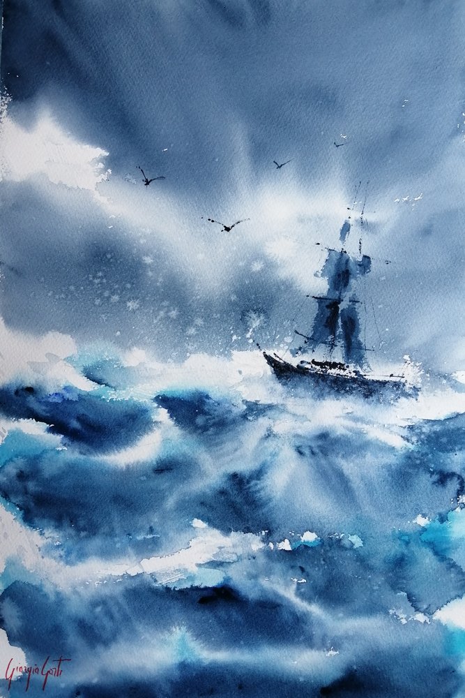 Boot im Sturm 3 von Giorgio Gosti