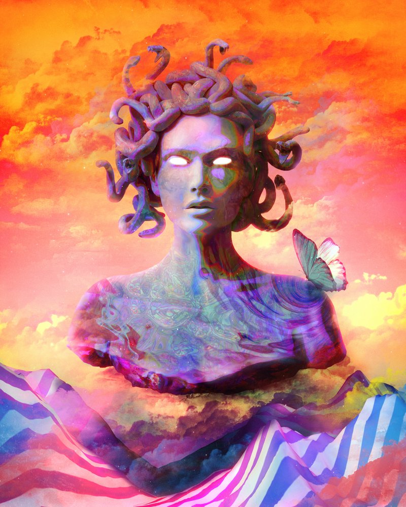 Mystischer Medusa-Sonnenuntergang von Halit Benli