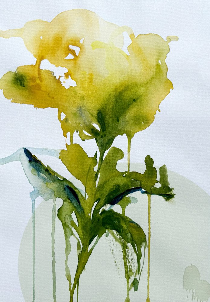 Fließende Botanische Blüte von Helena Ryhle