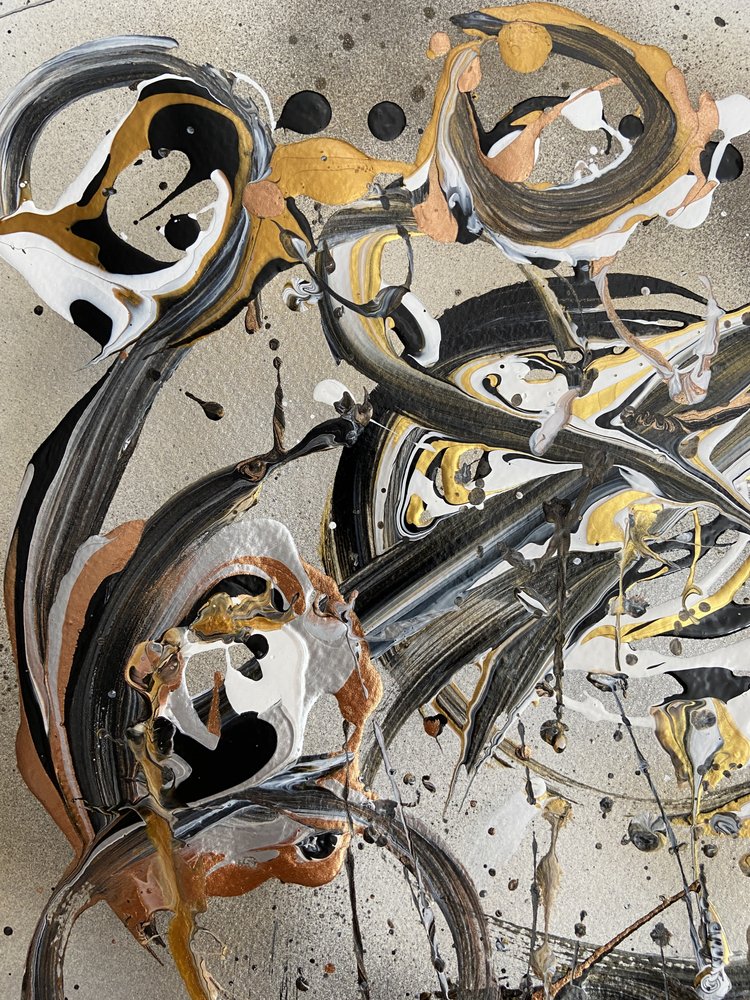 Flüssiges Gold Abstrakt von Irene Chua