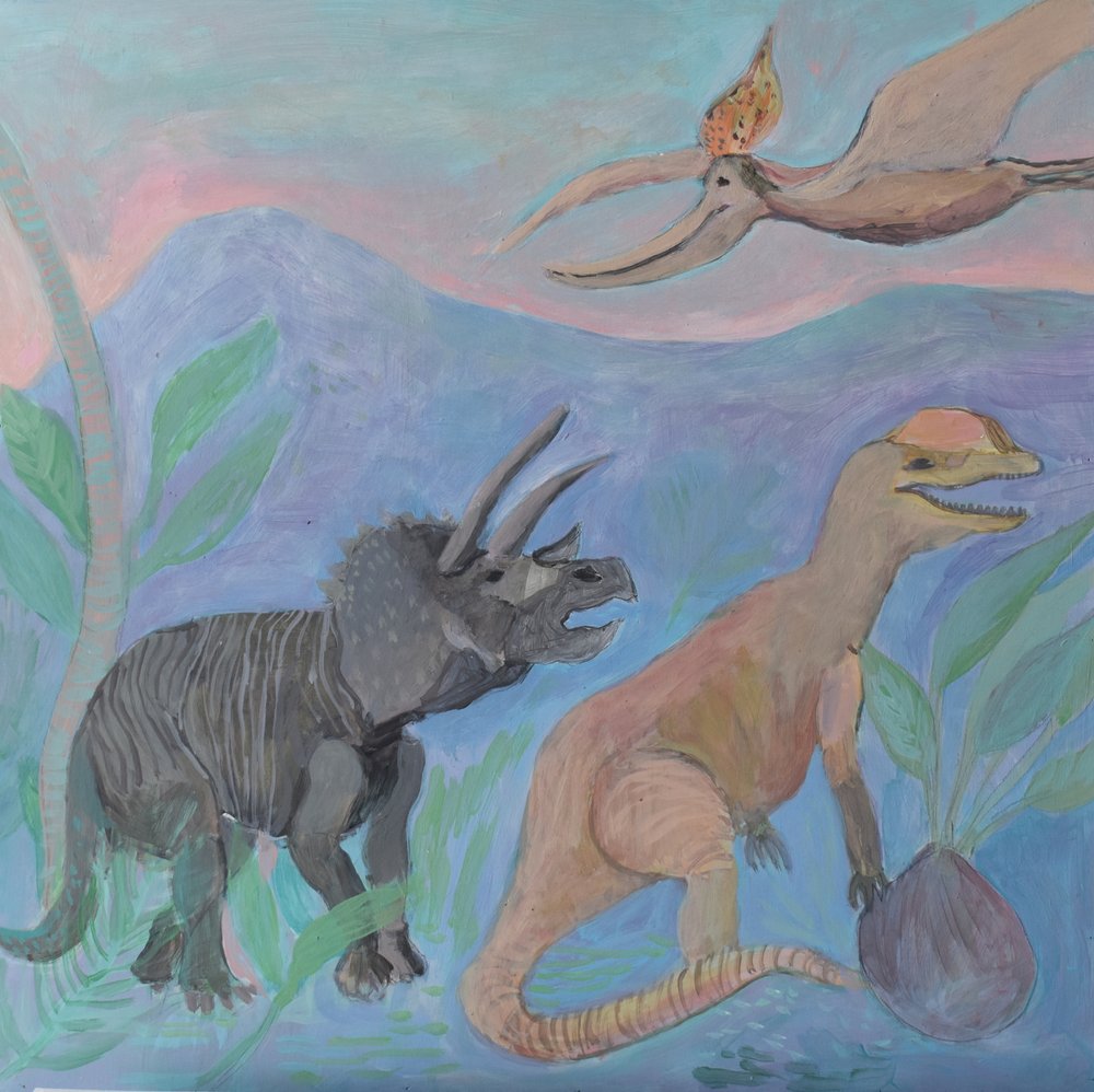 Uralte Dschungeldinosaurier von Iria Fernandez