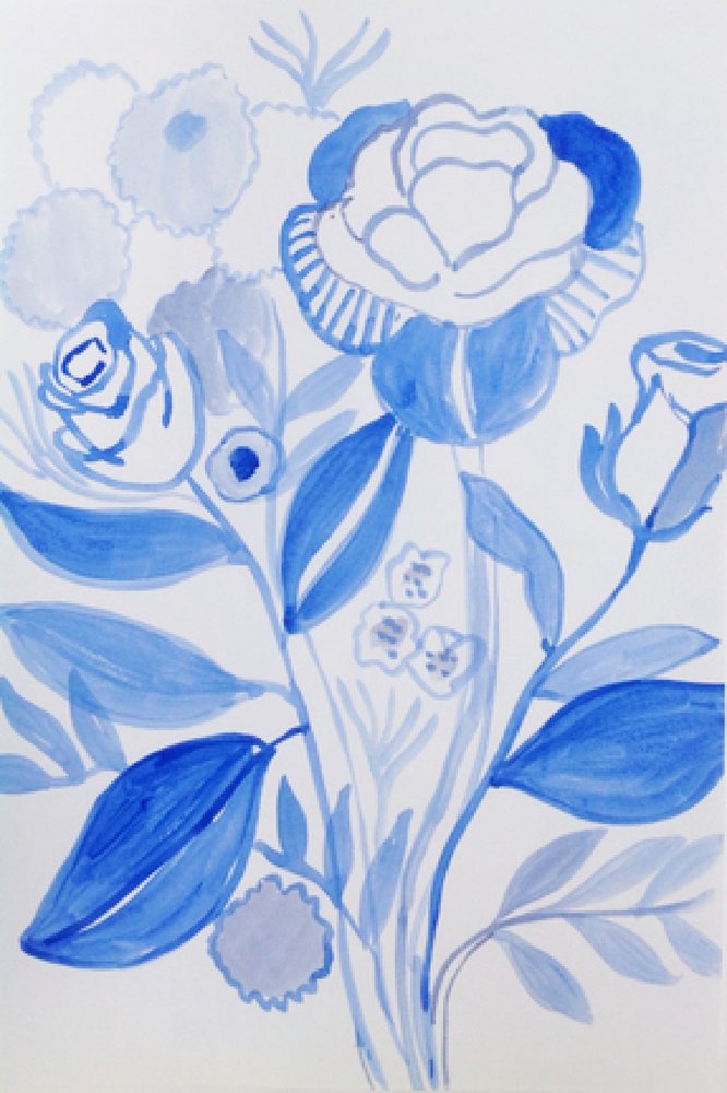Gelassene blaue Blüten von Iria Fernandez