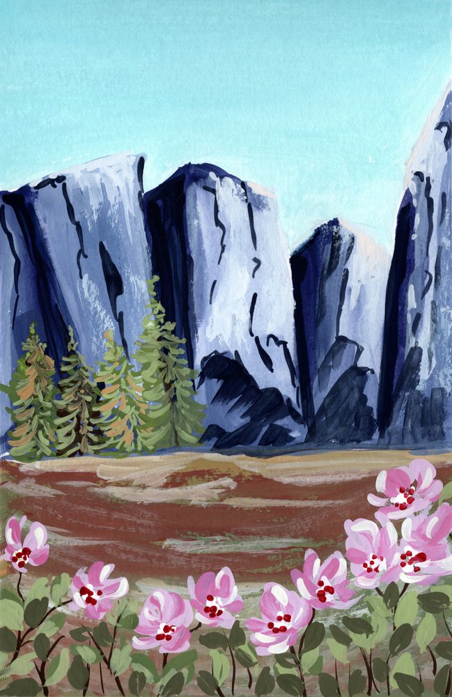 Majestätische Gipfel und Blüten von Jasmine Goodwin
