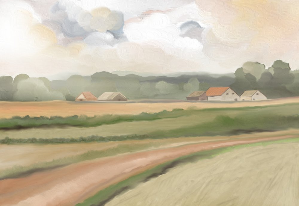 Rustikale Landschaftsfelder von Jenna Alheit