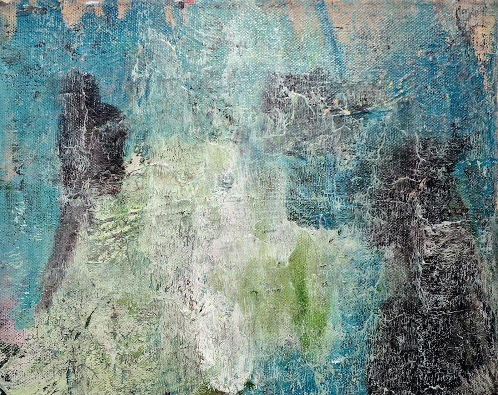 Texturiertes Blau-Grün von Joackim Schou Dahle