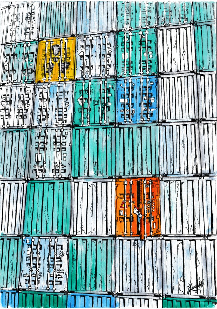 Bunte Container-Entdeckung von Johan Liewendahl