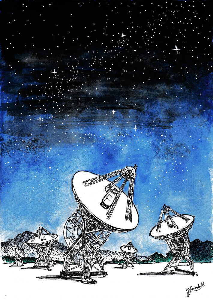 Sternenklare Nacht Teleskope von Johan Liewendahl