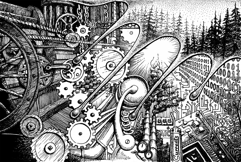 Steampunk-Digitalwald von Johan Liewendahl