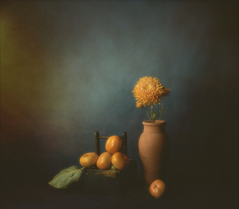 Herbstkaki Stillleben von John-Mei Zhong