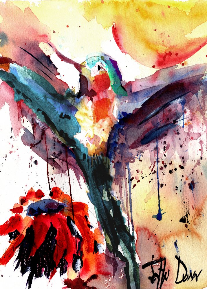 Lebendiger Kolibri-Blüte von John Dunn