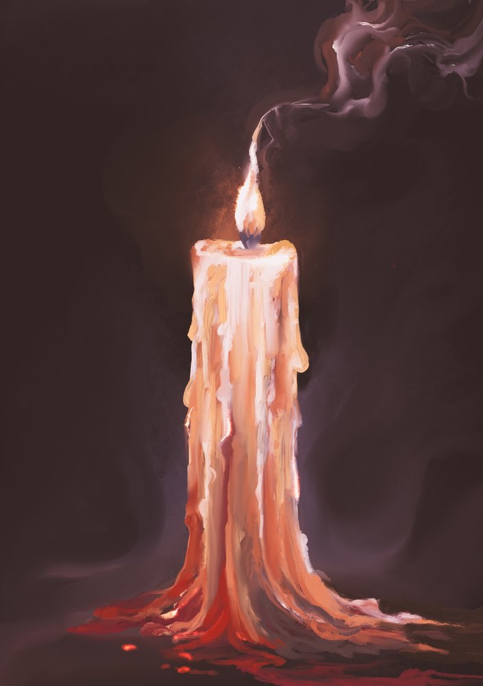 Schmelzende Kerzenflamme von Josie George