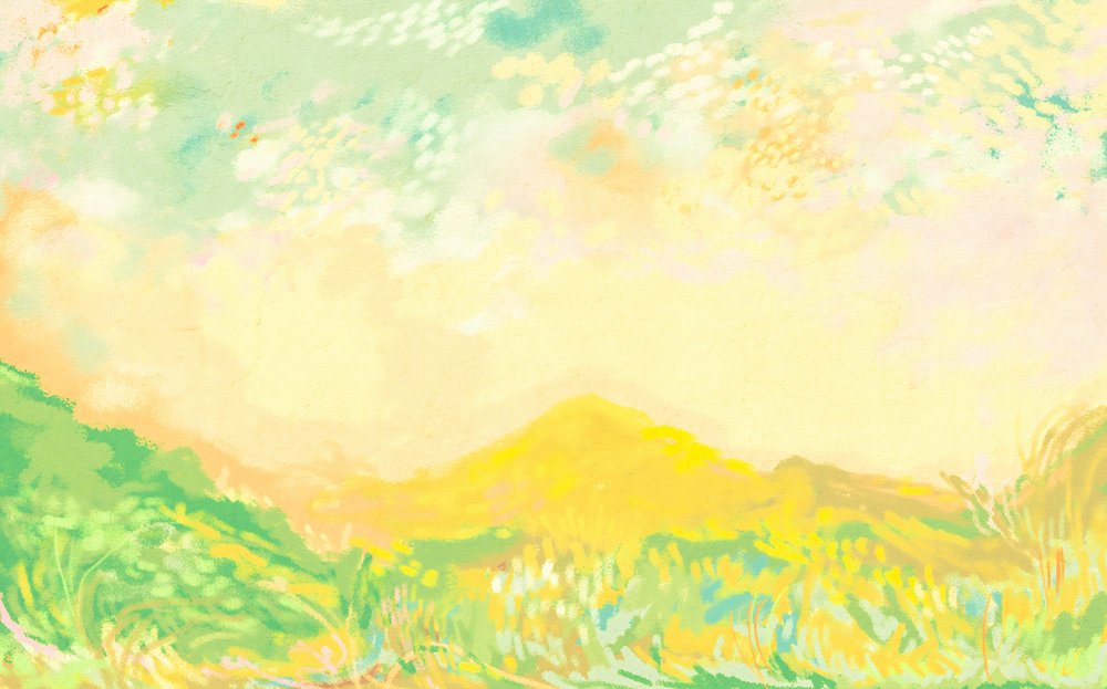 Sonnige Pastellfelder von Josie George