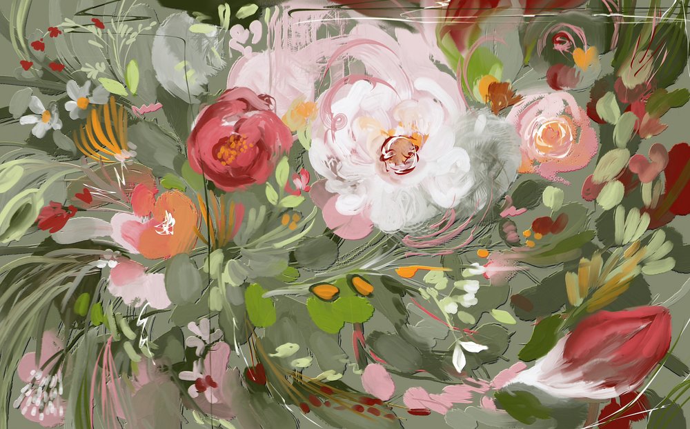 Lebendige Gartenblüten von Josie George