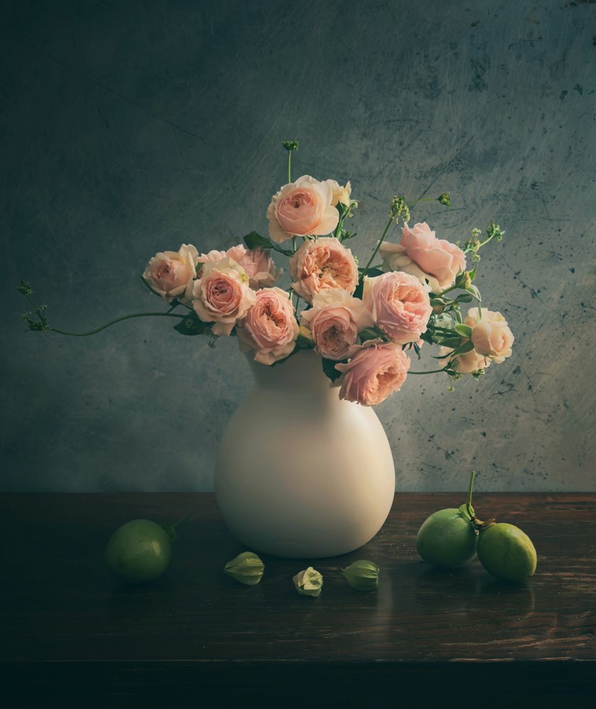 Rosa Rosen Stillleben von Judy Tseng