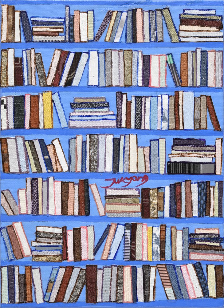 Bunte Bücherregalsammlung von Jukyong Park