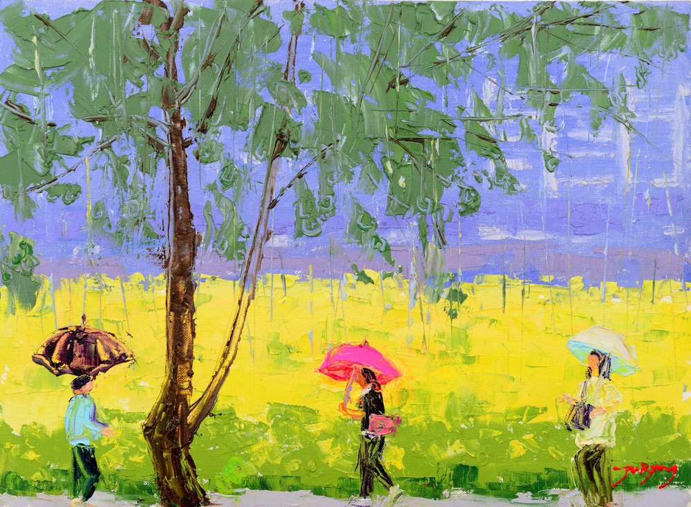 Bunter Spaziergang im Regen von Jukyong Park