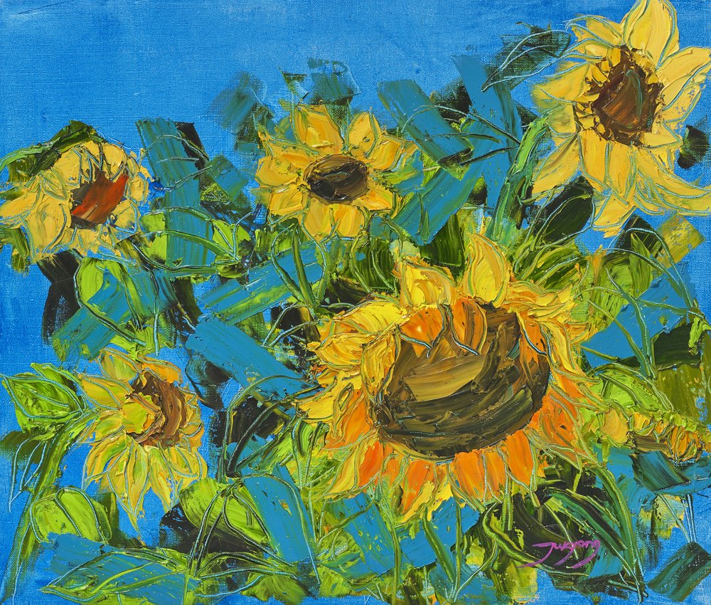 Goldene Sommersonnenblumen von Jukyong Park