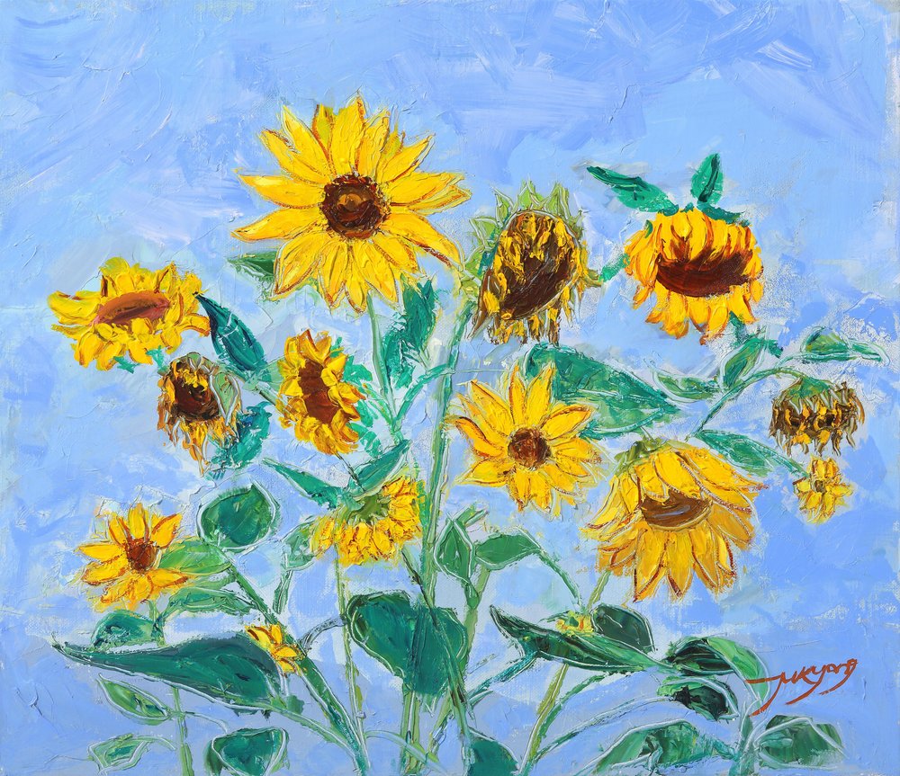 Goldene Sonnenblumen von Jukyong Park