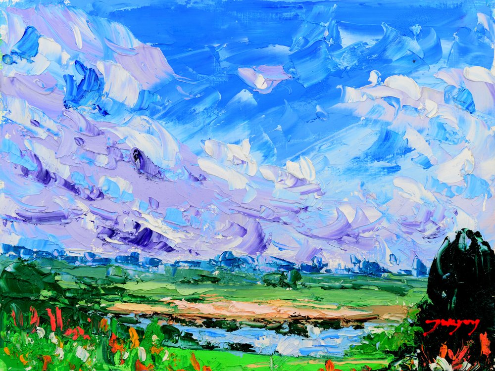 Lebendige Landschaft auf dem Land von Jukyong Park