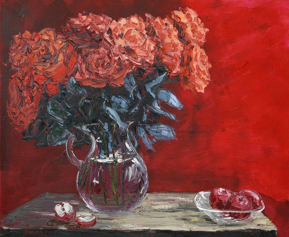 Lebhafte Rosen und Äpfel von Jukyong Park