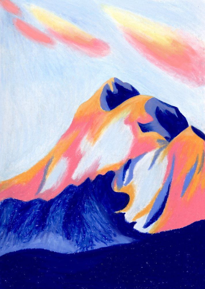 Lebendiger Berg Himmel von Julie Lesouef