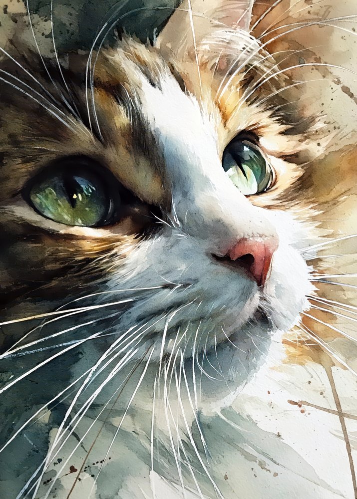 Neugierige Katzenaugen von Justyna Jaszke