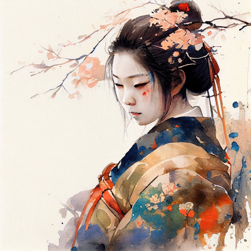 Japanische Blütenserenität von Justyna Jaszke