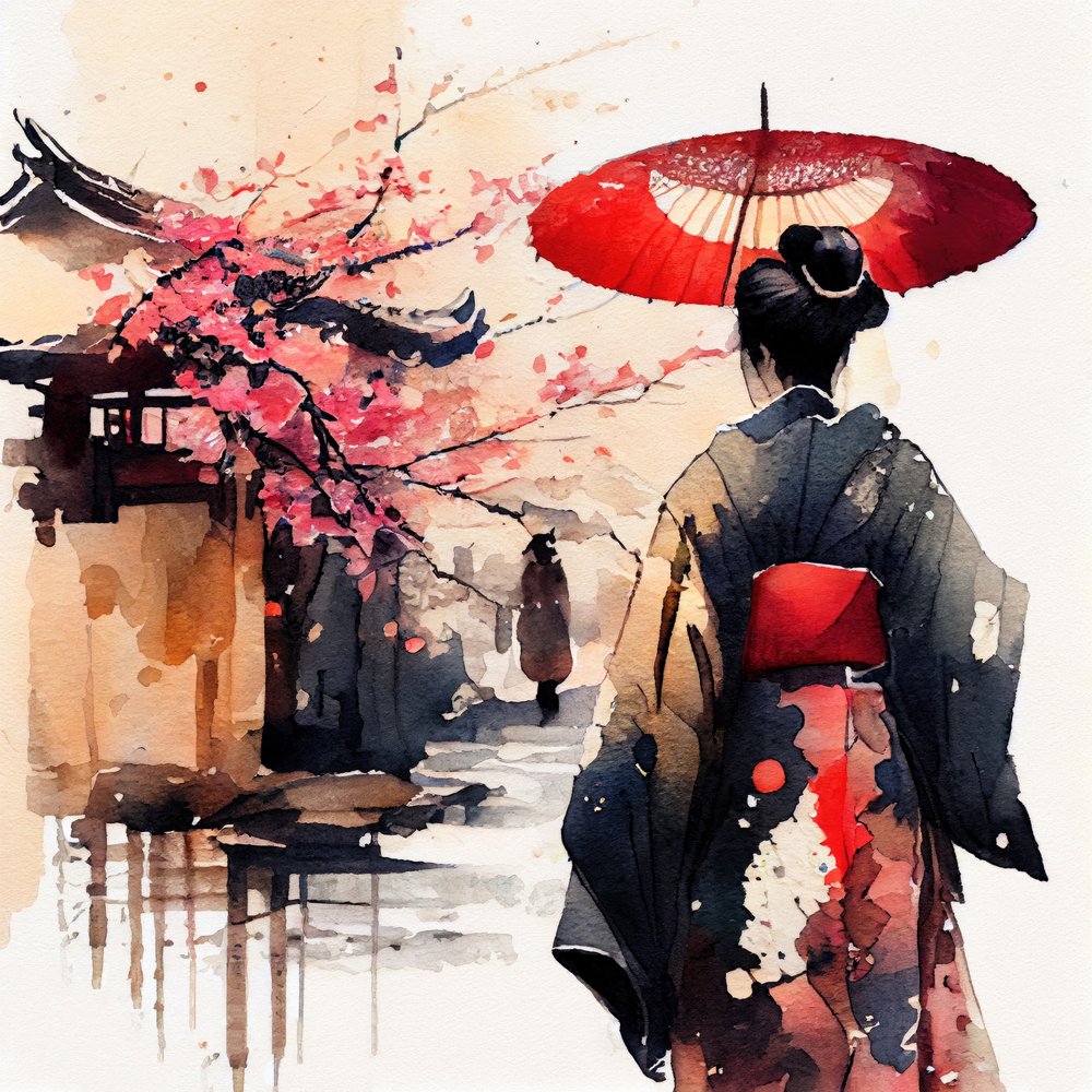Japanischer Frühlingsspaziergang von Justyna Jaszke