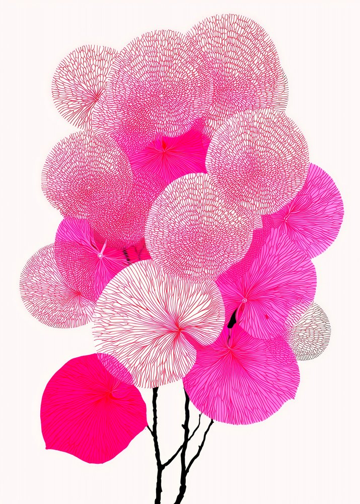 Moderne rosa Botanicals von Justyna Jaszke