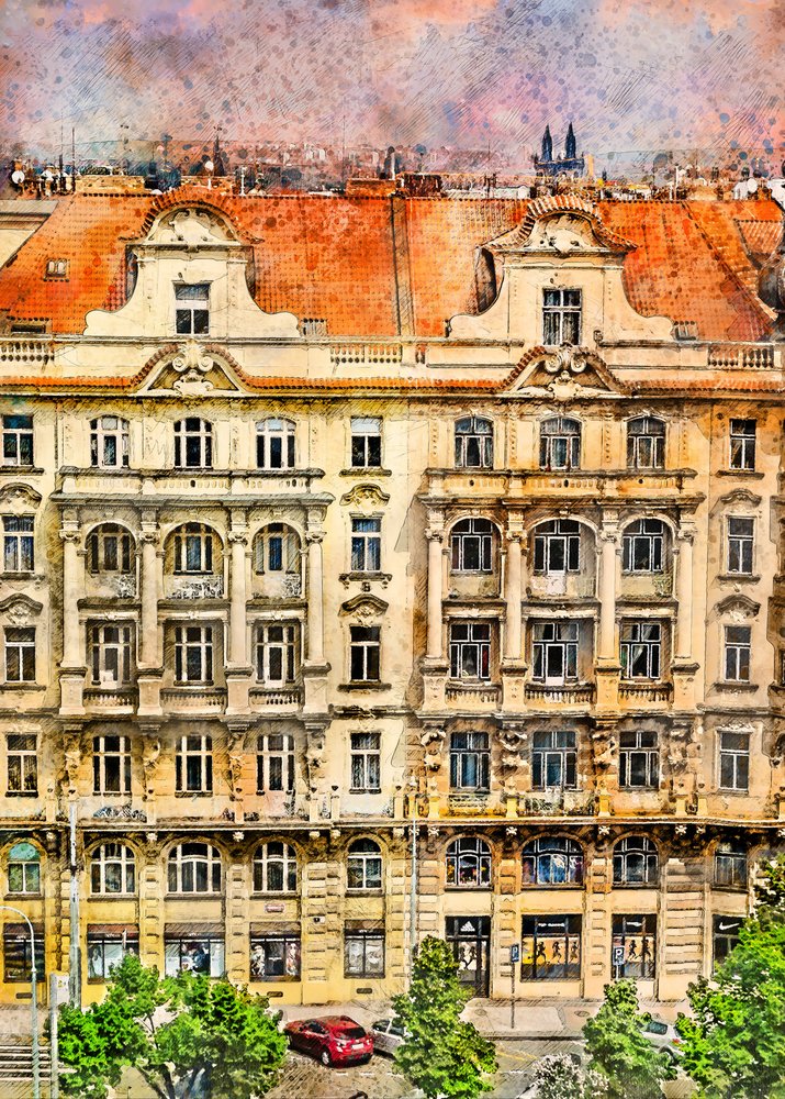 Ornate Europäische Stadtansicht von Justyna Jaszke