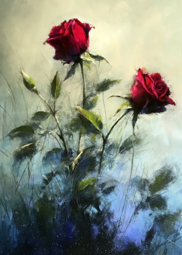 Romantische rote Rosen von Justyna Jaszke