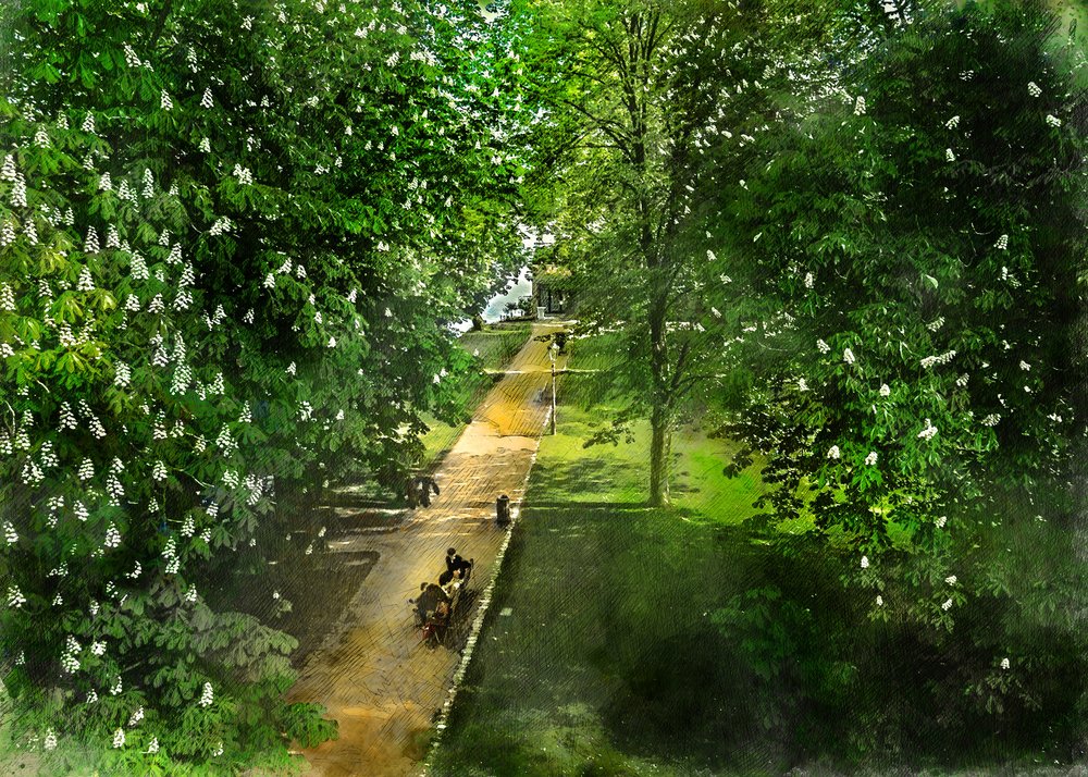 Frühlingsparkweg von Justyna Jaszke