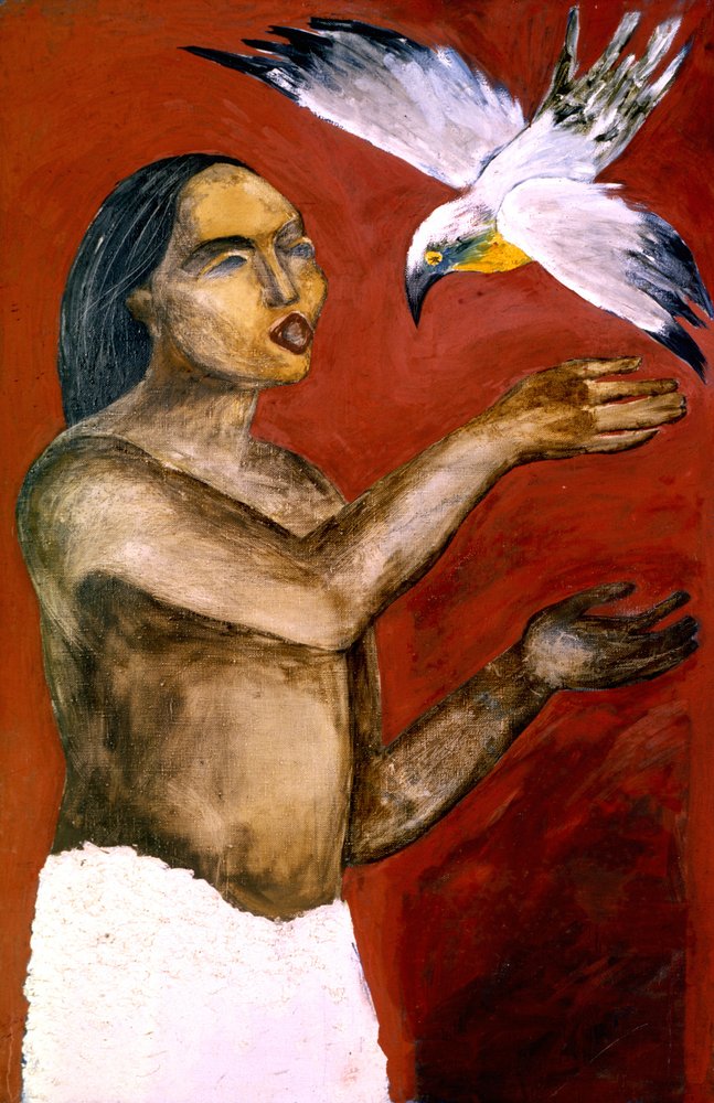Schamane und Geistervogel von Kanat Ibragimov