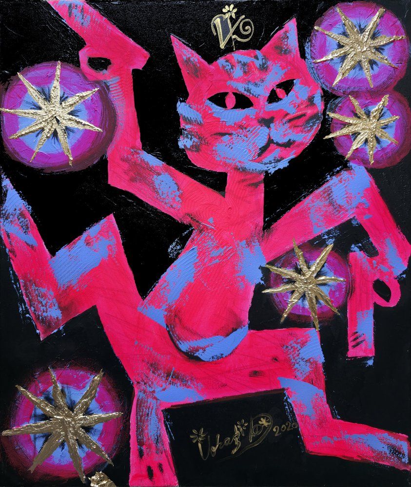 Lebhafter Neon-Kater von Kanat Ibragimov