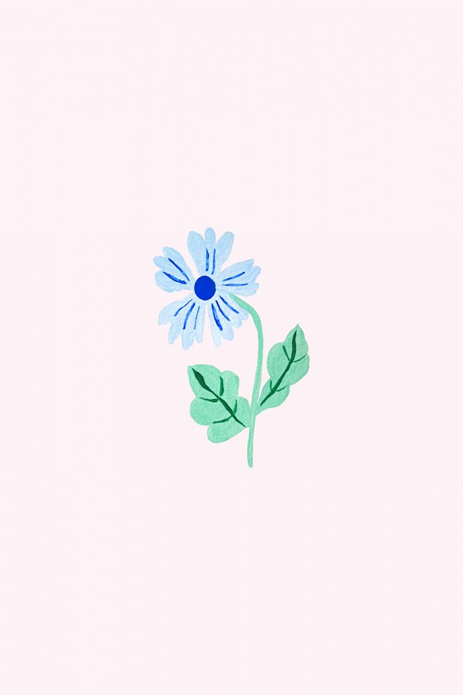 Zarte Blaue Blume von Karen Menzenbach