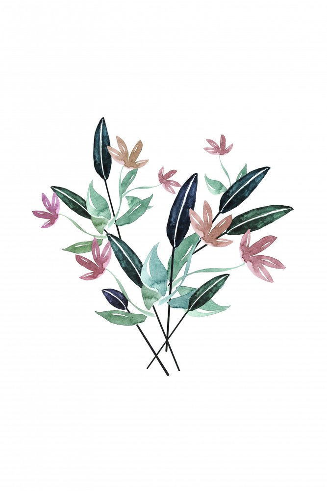 Zarte Aquarellblumen von Karen Menzenbach