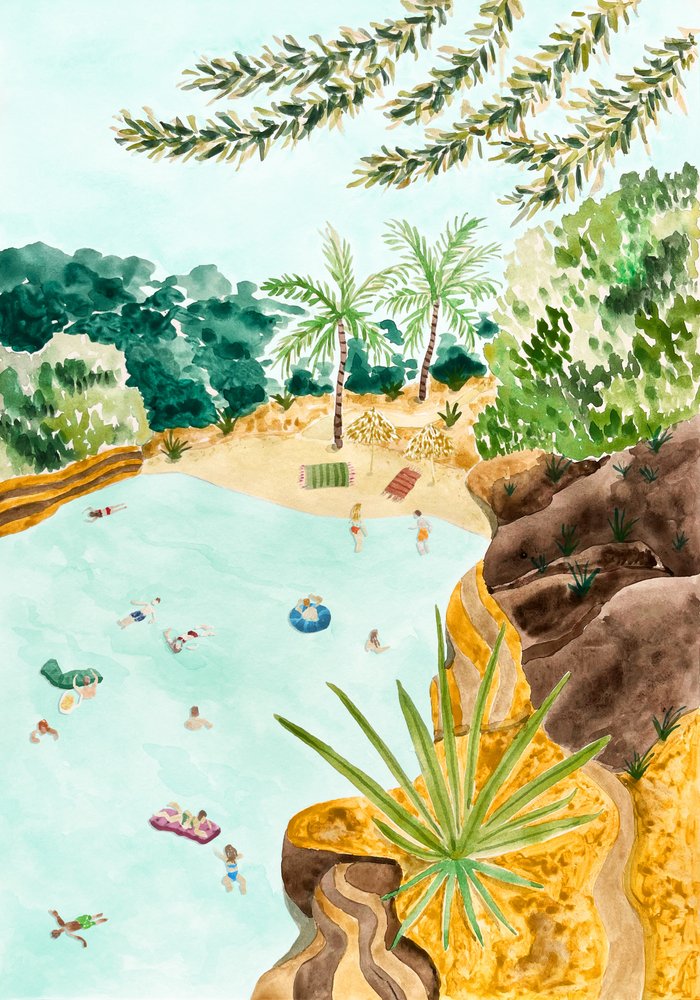 Tropische Lagune Oase von Karen Menzenbach