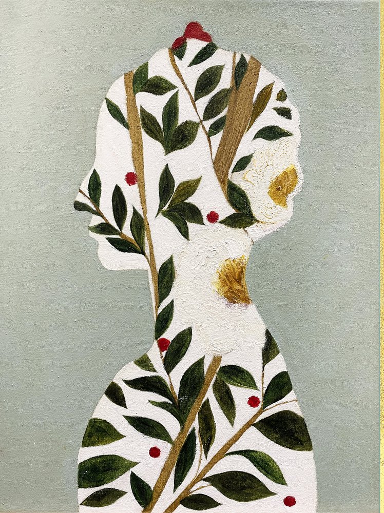 Botanisches Frauenprofil von Karenina Fabrizzi
