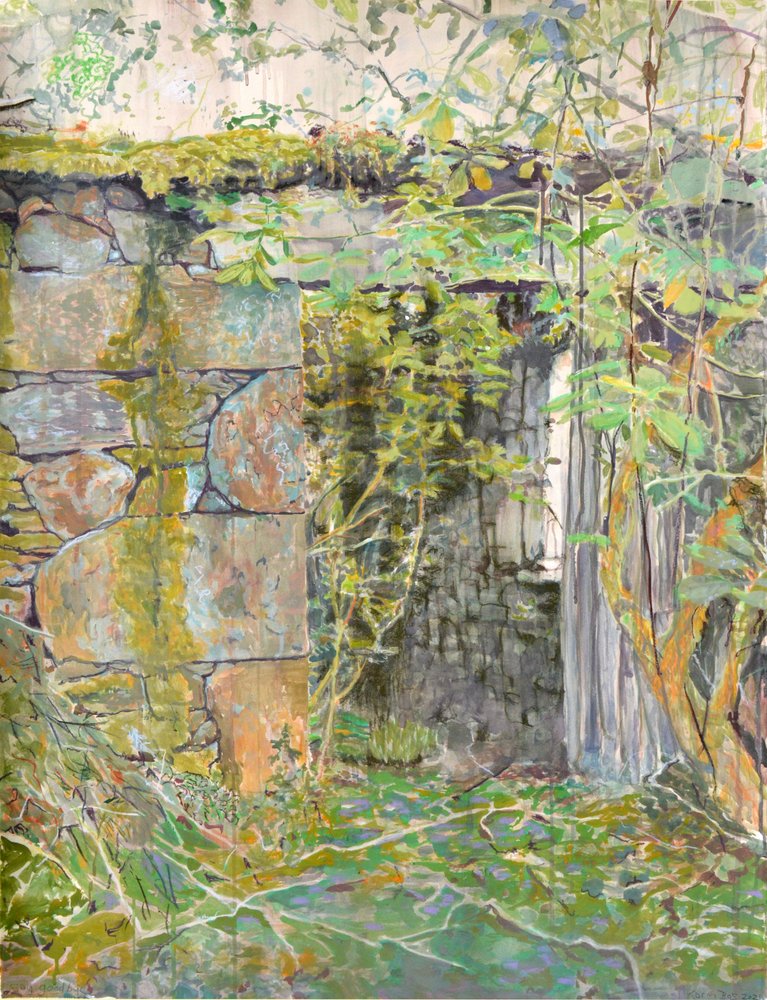 Vergessene Steintür von Karin Bos