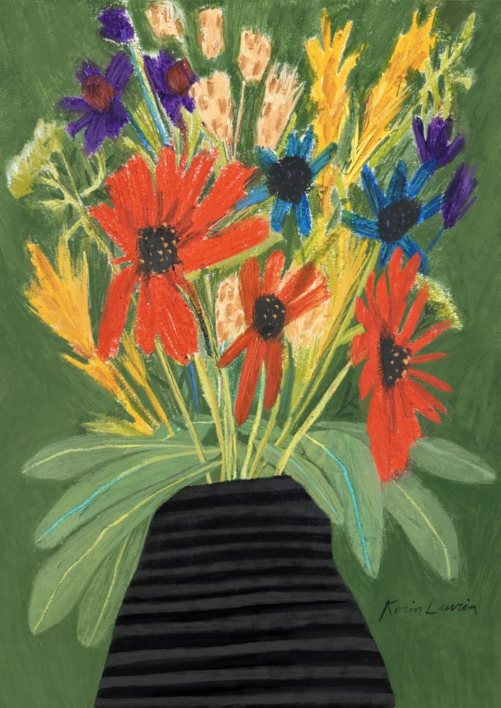 Lebendiger Blumenstrauß von Karin Lauria