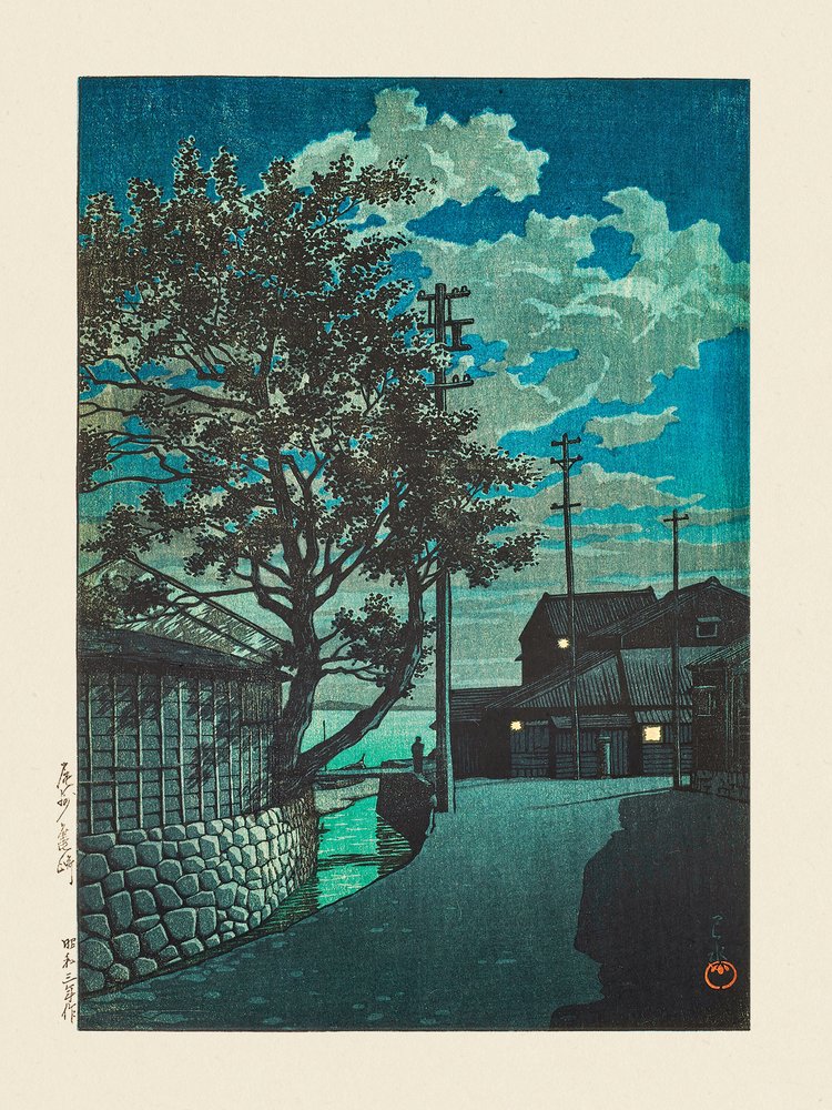 Kamezaki Bishu 1928 von Kawase Hasui