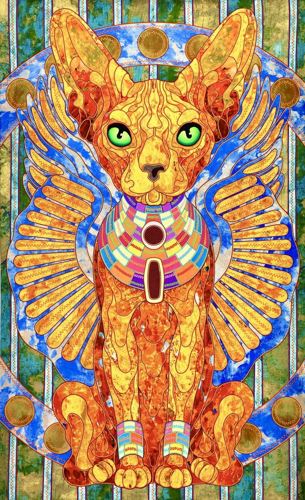 Goldgeflügelte Sphinx von Kostyantin Malginov