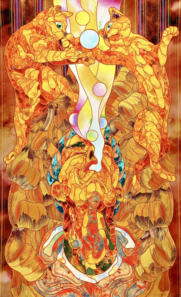 Mystische Katzen Menschlicher Geist von Kostyantin Malginov