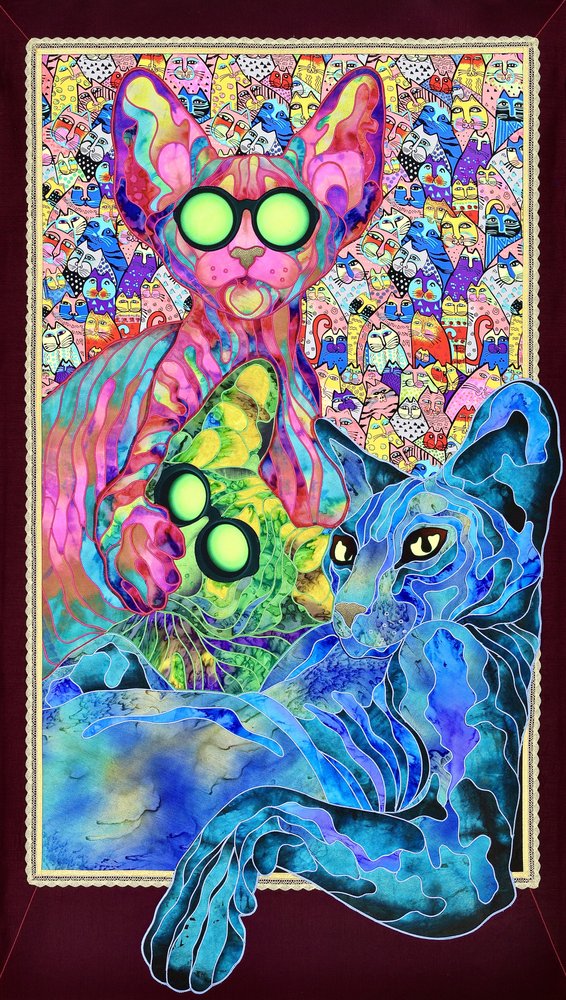 Psychedelische Katzenfamilie von Kostyantin Malginov
