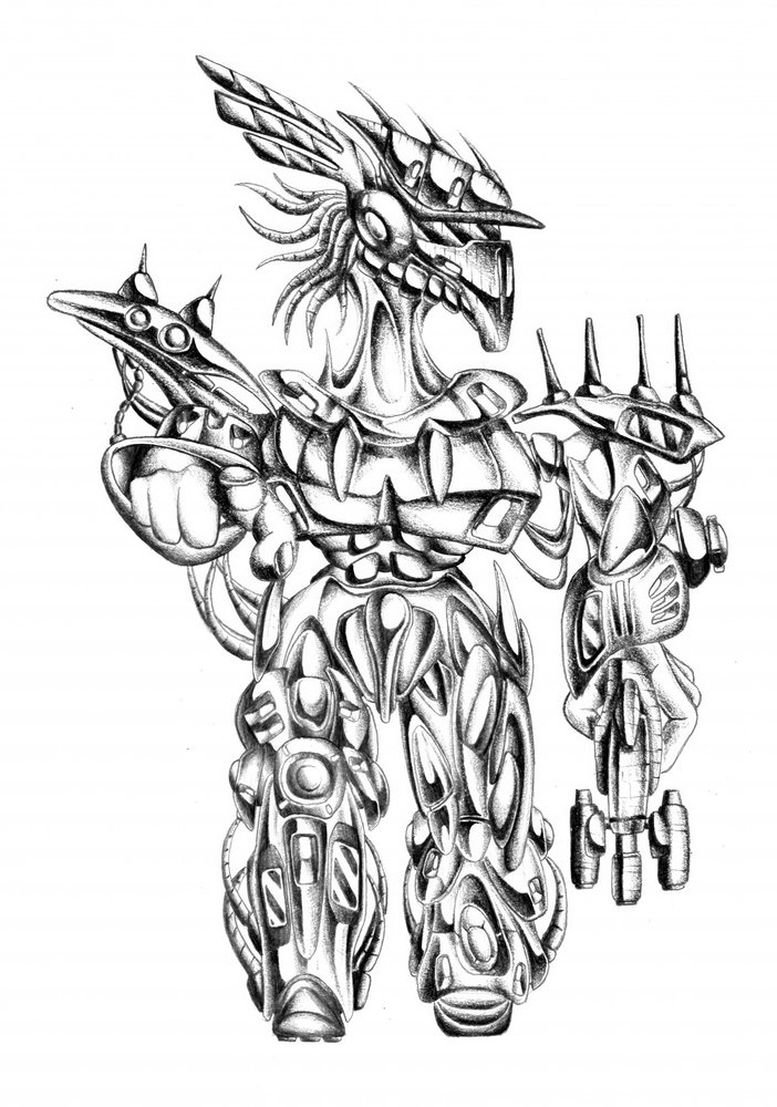 Gepanzerter Alien-Krieger von Kulik