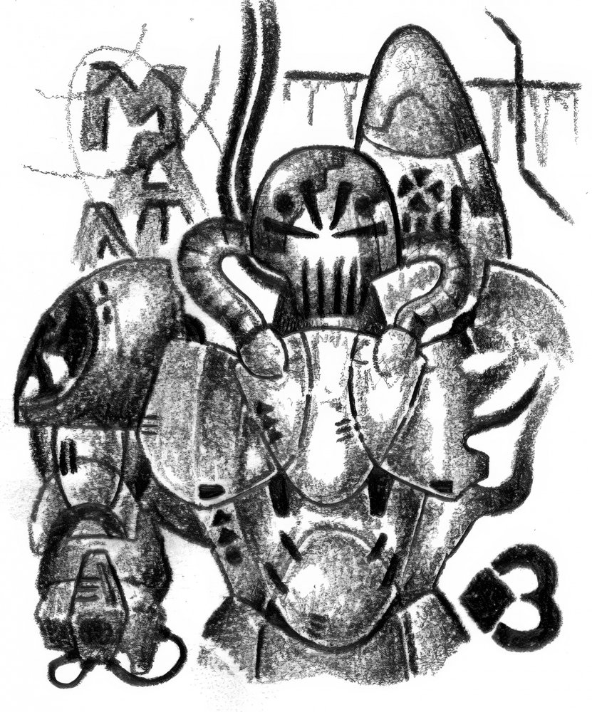 Gepanzerter Sci-Fi-Krieger von Kulik