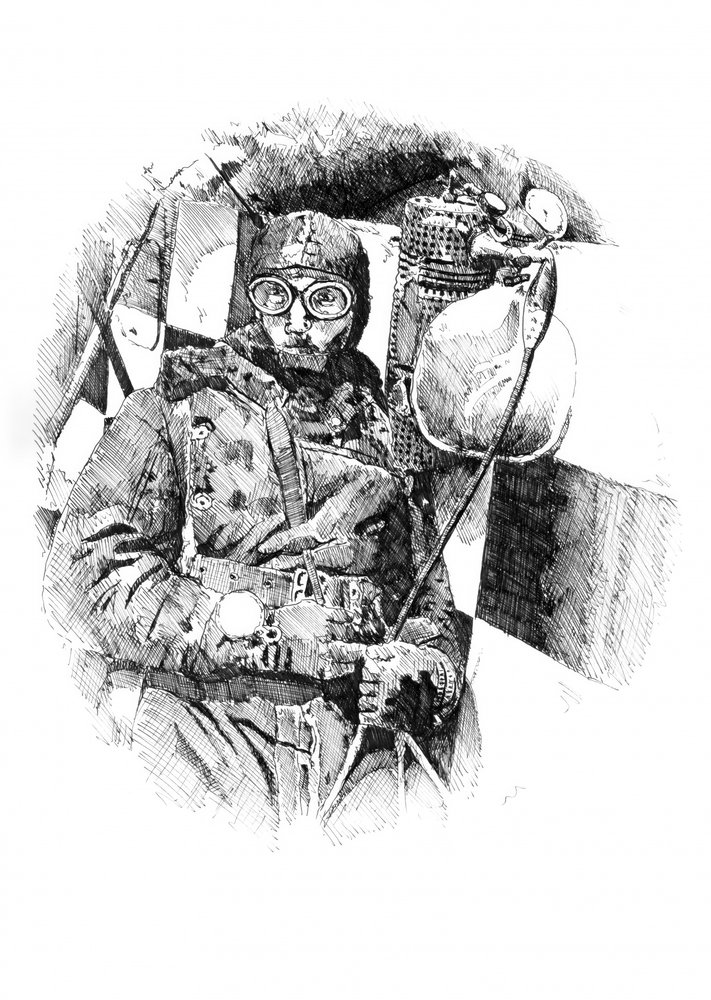 Flieger im Cockpit von Kulik